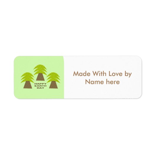 Earth Day Trees Custom Food Label (Voorkant)