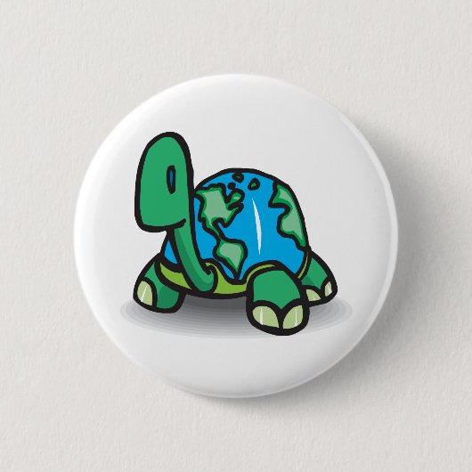 Earth Day Turtle Ronde Button 5,7 Cm (Voorkant)