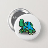 Earth Day Turtle Ronde Button 5,7 Cm (Voorkant /achterkant)