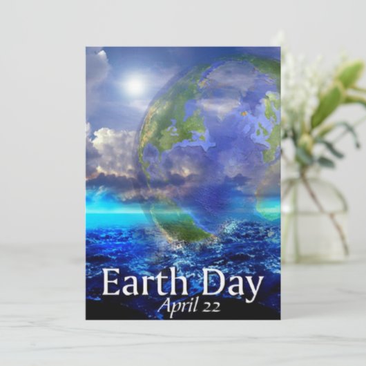 Earth Day Uitnodiging (Staand voorkant)