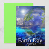 Earth Day Uitnodiging (Voorkant / Achterkant)