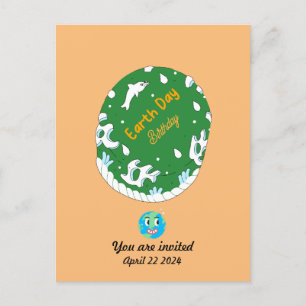 Earth Day Verjaardag Custom Briefkaart