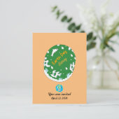 Earth Day Verjaardag Custom Briefkaart (Staand voorkant)