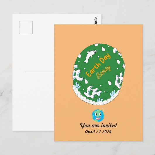 Earth Day Verjaardag Custom Briefkaart (Voorkant / Achterkant)