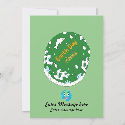 Earth Day Verjaardag Custom Feestdagenkaart (Voorkant)