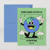 Earth Day Verjaardag Geboren op 22 april Aangepast Briefkaart (Voorkant / Achterkant)