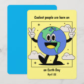 Earth Day Verjaardag Geboren op 22 april Aangepast Feestdagenkaart (Voorkant / Achterkant)