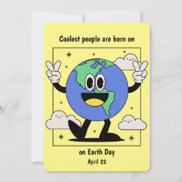 Earth Day Verjaardag Geboren op 22 april Aangepast Feestdagenkaart