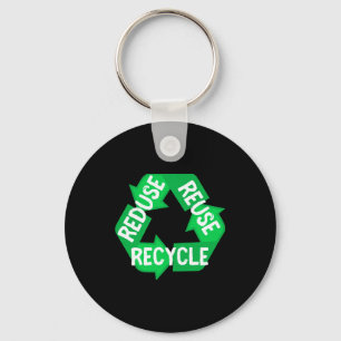 Earth Day Verminder Hergebruik Recycling Mobius Lu Sleutelhanger