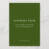 Earth Day-viering, Bewerkbare tekst (Achterkant)