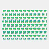 Earth Day Viering Blauw Groen Hart Flat Inpakpapier Vel (Voorkant 3)