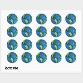 Earth Day Waterverf Environmental mentalism Artwor Ronde Sticker (Vel)