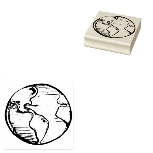 Earth Day Waterverf Environmental mentalism Artwor Rubberstempel (Gestempeld)