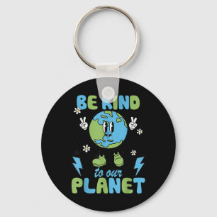 Earth Day Wees vriendelijk voor onze planeet Earth Sleutelhanger