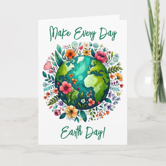 Earth Day Wenskaart Feestdagen Kaart (Voorkant)