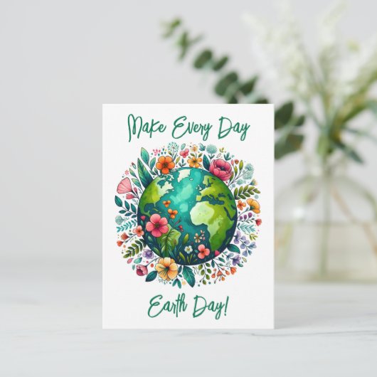 Earth Day Wenskaart Feestdagenkaart (Staand voorkant)