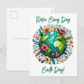 Earth Day Wenskaart Feestdagenkaart (Voorkant / Achterkant)