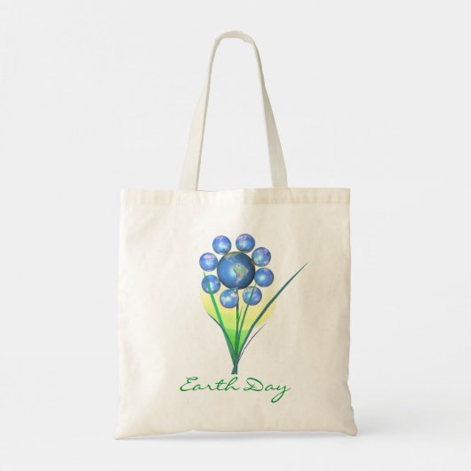 Earth Day Wereldbloem Tote Bag (Achterkant)