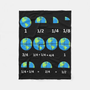 Earth Day Wiskunde Teacher Fractions Onderwijsfrac Fleece Deken