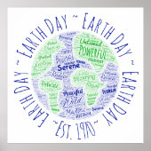 Earth Day Wordart Poster (Voorkant)
