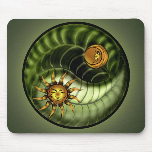 Earth Day Yin Yang Mousepad Muismat (Voorkant)