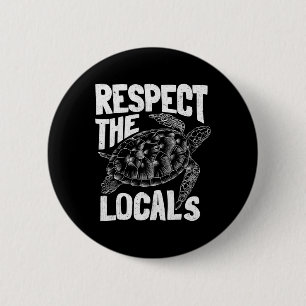 Earth Day zeeschildpad respecteert de lokale bevol Ronde Button 5,7 Cm