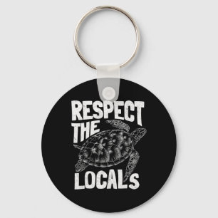 Earth Day zeeschildpad respecteert de lokale bevol Sleutelhanger