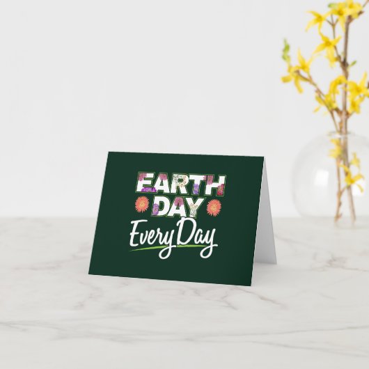 Earth Day - Zinnia Flower Natuur liefhebber Kaart (Gele Bloem)