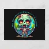 Earth Day Zombie Briefkaart (Voorkant)