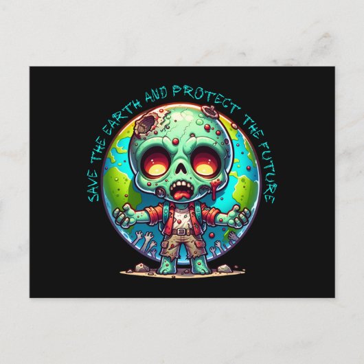 Earth Day Zombie Briefkaart (Voorkant)