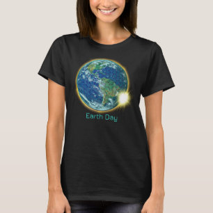 Earth Day Zonsverduistering 2024 heilige geometrie T-shirt
