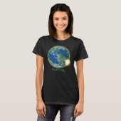 Earth Day Zonsverduistering 2024 heilige geometrie T-shirt (Voorkant volledig)