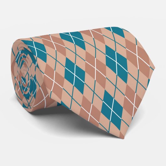 Earth Diamond Grid – een moderne geometrische klas Stropdas (Opgerold)