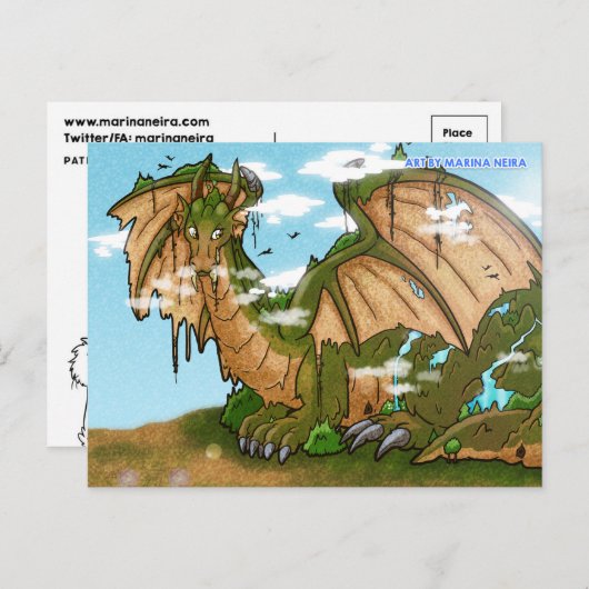 Earth Dragon Mountain Briefkaart (Voorkant / Achterkant)