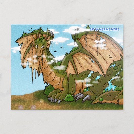 Earth Dragon Mountain Briefkaart (Voorkant)