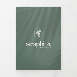 Earth Elegance Logo Beauty, Spa Sage Brochure Drieluik Kaart