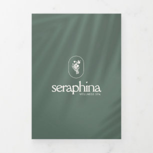 Earth Elegance Logo Beauty, Spa Sage Brochure Drieluik Kaart