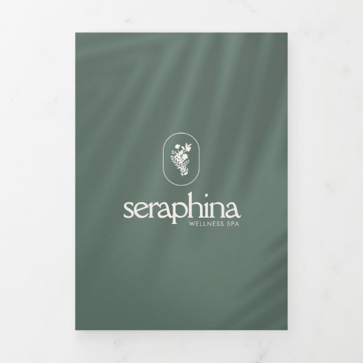 Earth Elegance Logo Beauty, Spa Sage Brochure Drieluik Kaart (Cover)