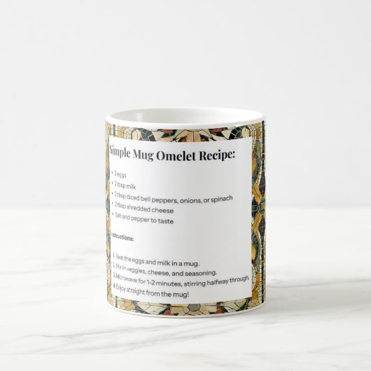 Earth Elegance Mozaïek Omelet Recept Koffiemok (Center)