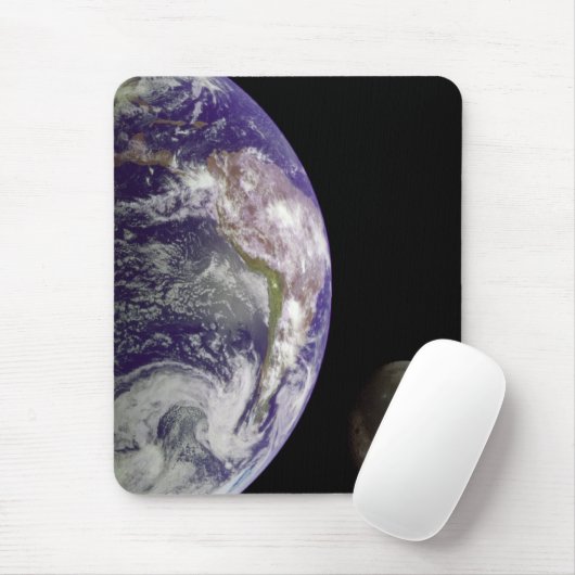 Earth en Moon Mousepad Muismat (Met muis)