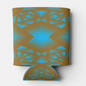 Earth en Sky Ombre geometrische Abstracte kunst Blikjeskoeler (Achterkant)