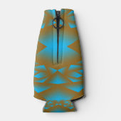 Earth en Sky Ombre geometrische Abstracte kunst Flesjeskoeler (Achterkant)