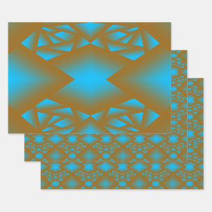 Earth en Sky Ombre geometrische Abstracte kunst Inpakpapier Vel