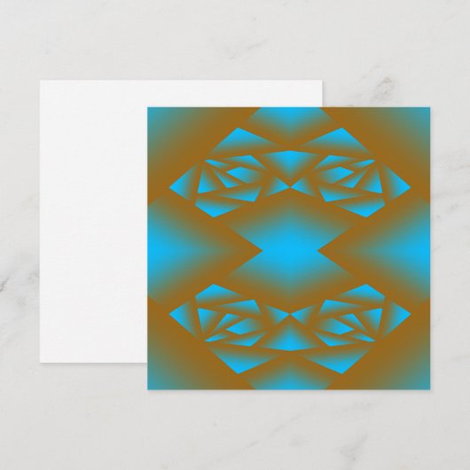 Earth en Sky Ombre geometrische Abstracte kunst Notitiekaartje (Voorkant / Achterkant)