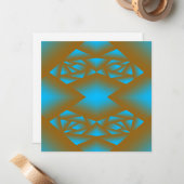 Earth en Sky Ombre geometrische Abstracte kunst Notitiekaartje (Voorkant / Achterkant in situ)