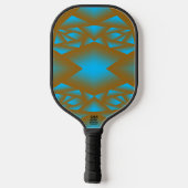 Earth en Sky Ombre geometrische Abstracte kunst Pickleball Paddle (Achterkant)