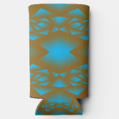 Earth en Sky Ombre geometrische Abstracte kunst Seltzer Blikjeskoeler (Achterkant)