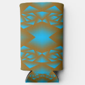 Earth en Sky Ombre geometrische Abstracte kunst Seltzer Blikjeskoeler (Voorkant)