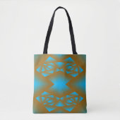Earth en Sky Ombre geometrische Abstracte kunst Tote Bag (Voorkant)