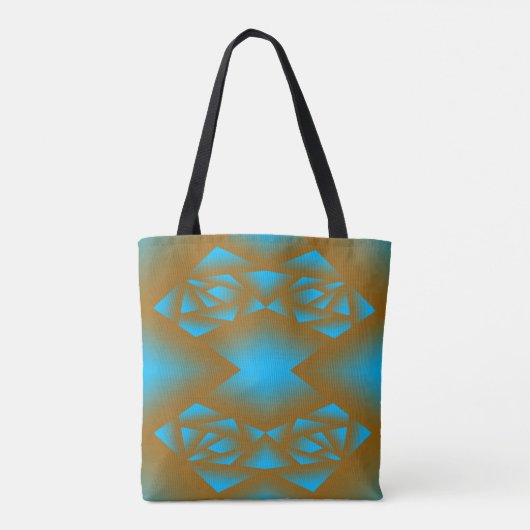 Earth en Sky Ombre geometrische Abstracte kunst Tote Bag (Achterkant)